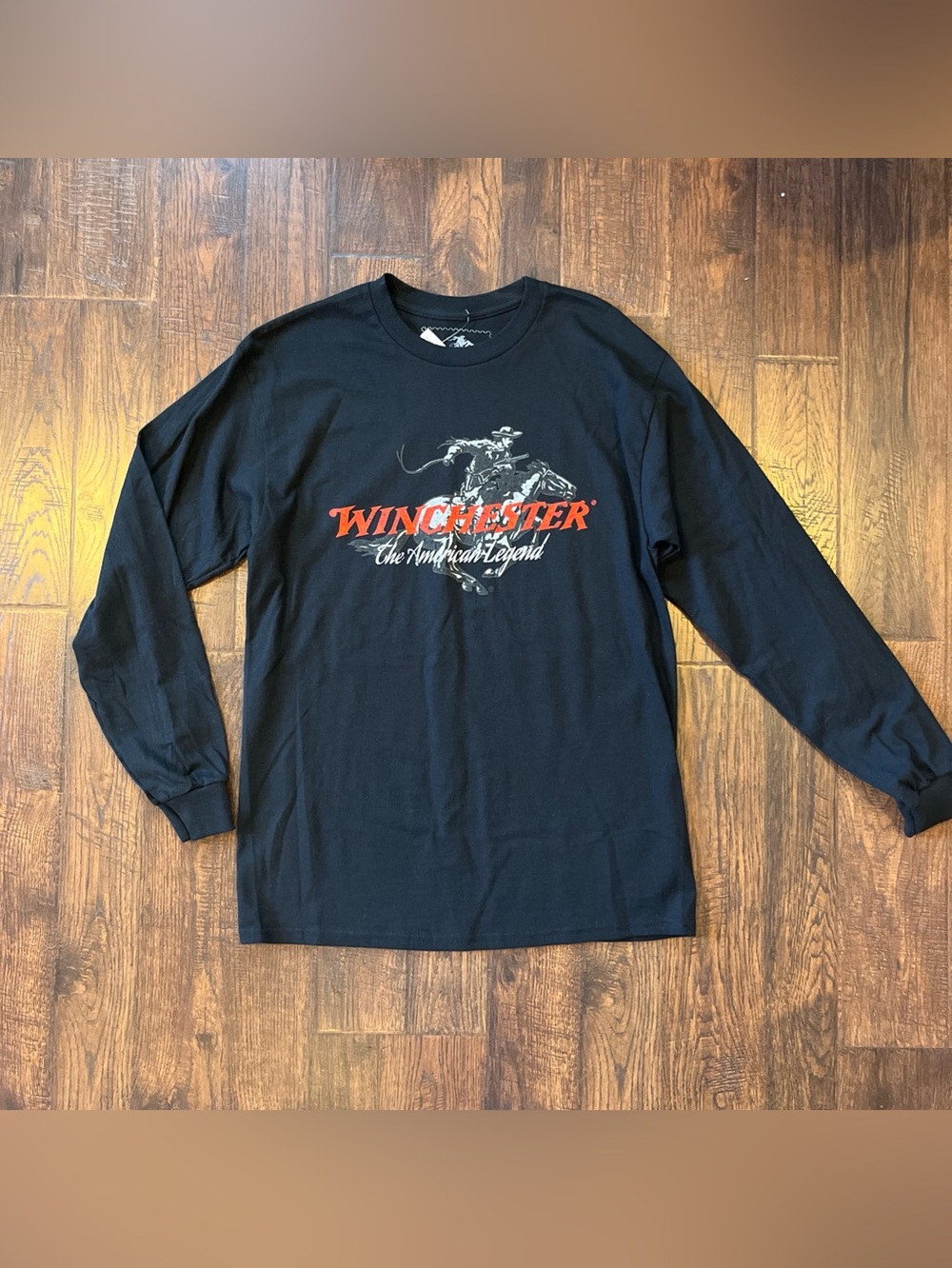 Winchester Men’s Black Long Sleeve Graphic Shirt Size M The American Legend - Picture 2 of 8